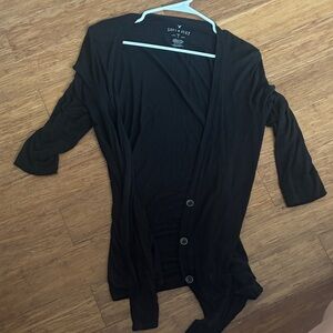 Black Button-Up Cardigan